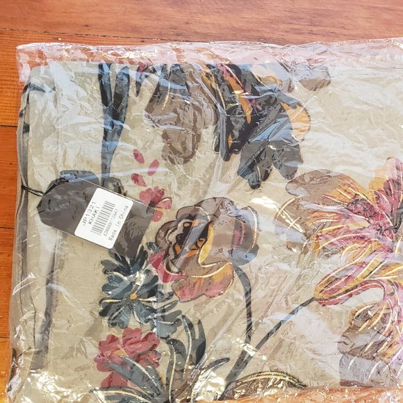 OS janice Khaki Floral Scarf - Picture 4 of 8